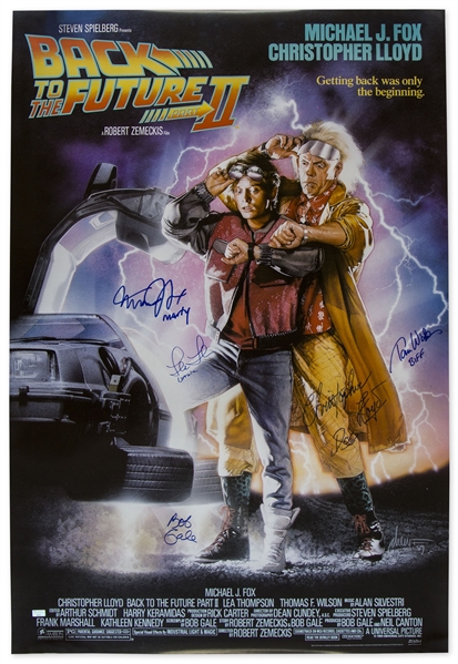 ''Back to the Future'' Cast-Signed Poster -- Includes Signatures of Michael J. Fox, Christopher Lloyd & Lea Thompson